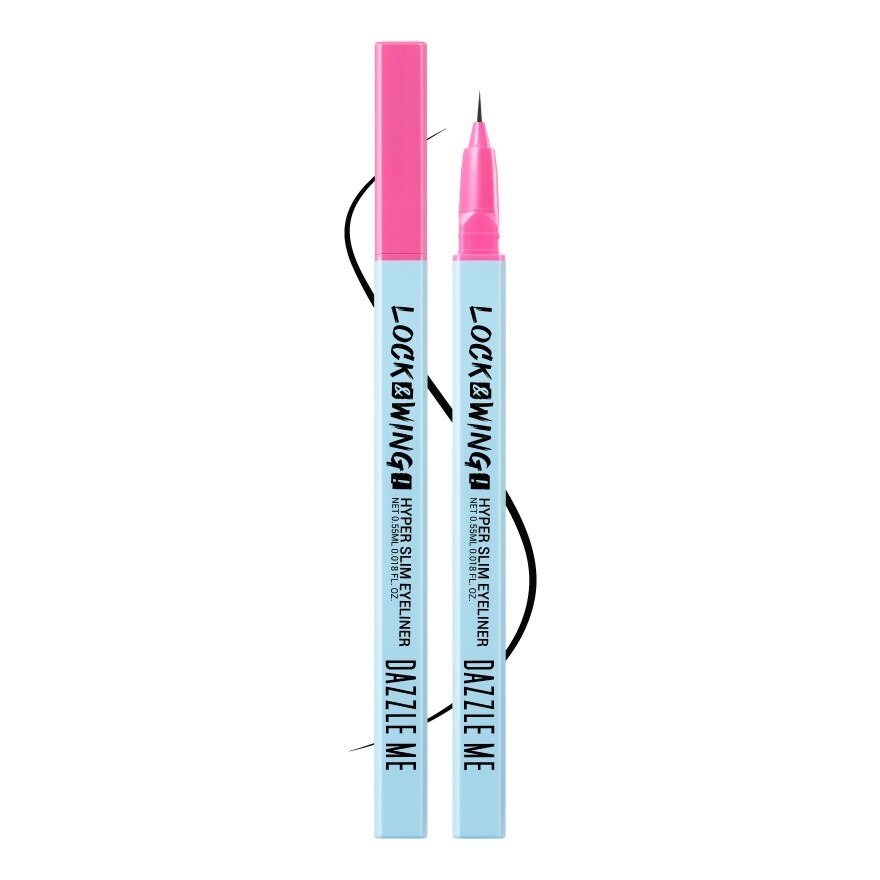Dazzle Me Lock Wing Hyper Slim Eyeliner 0.05ml. Black - Black