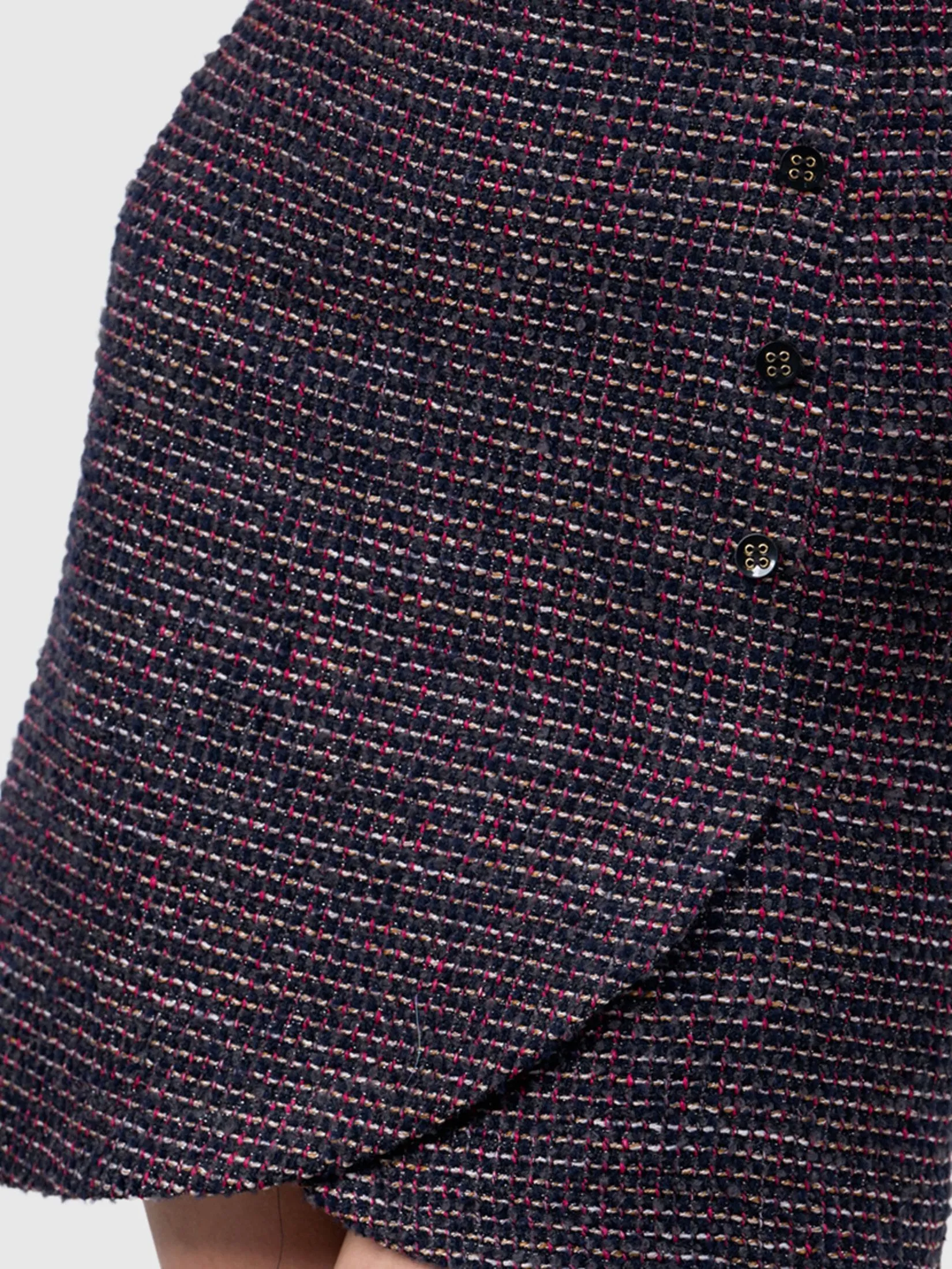 AMILA Women Skirt Wool Tweed Black