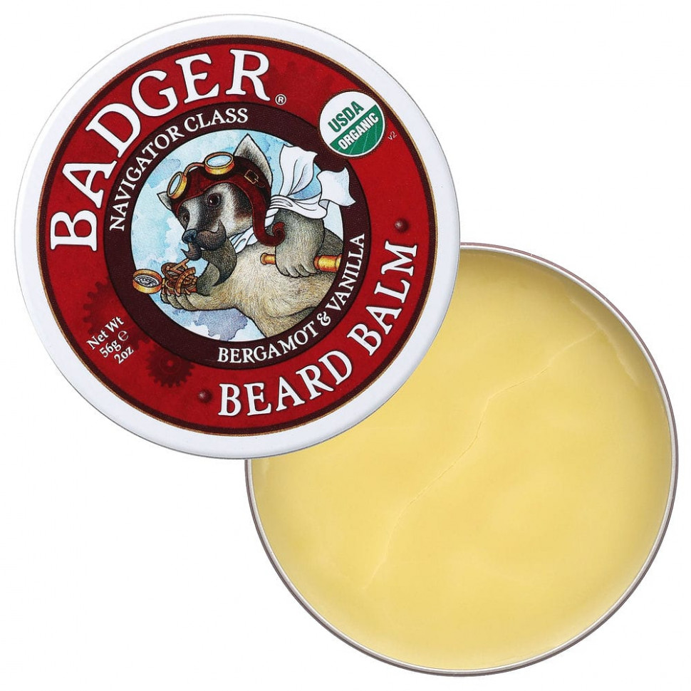 Badger Company, Навигатор Класс Для мужчин, Бальзам для бороды, 2 унции (56 г)