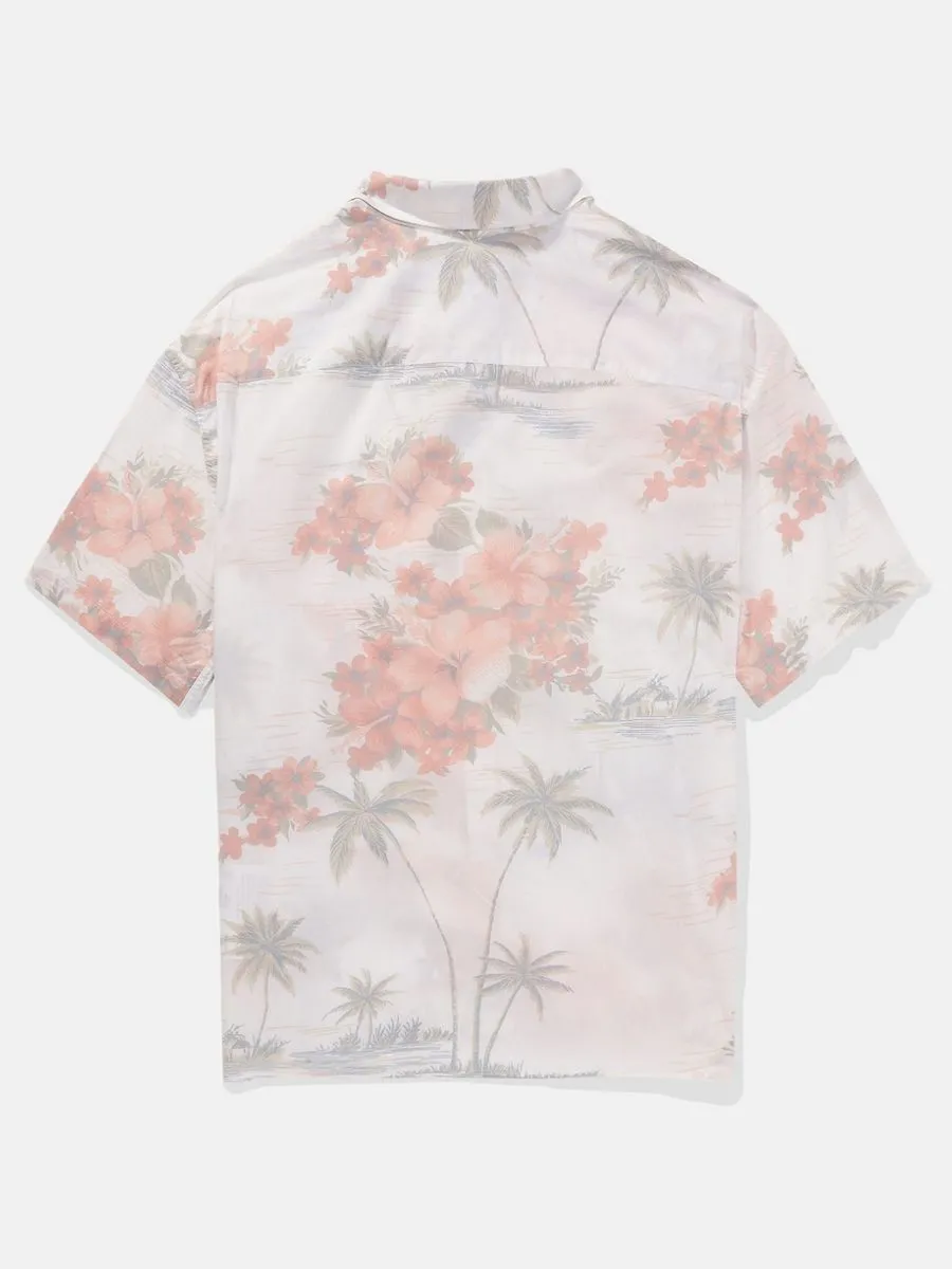 AMERICAN EAGLE MEN IDRIS ISLAND SS OVERSIZED CSC COTTON RAYON 654 DUSTY PINK