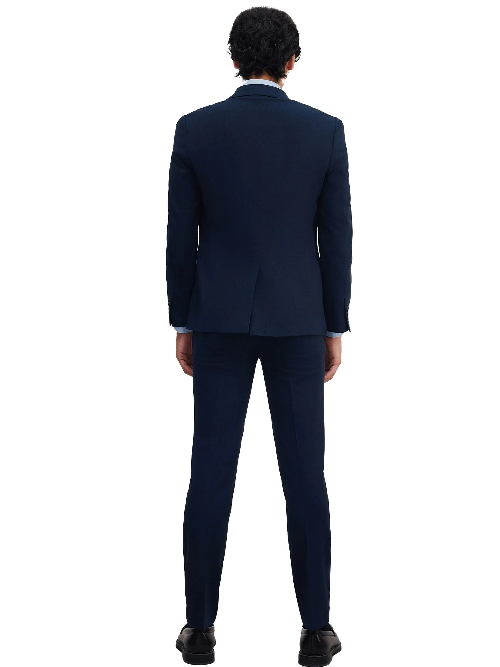 G2000 Men Clothing Anti-Bacterial Texture Suit Blazer Slim Fit - Navy