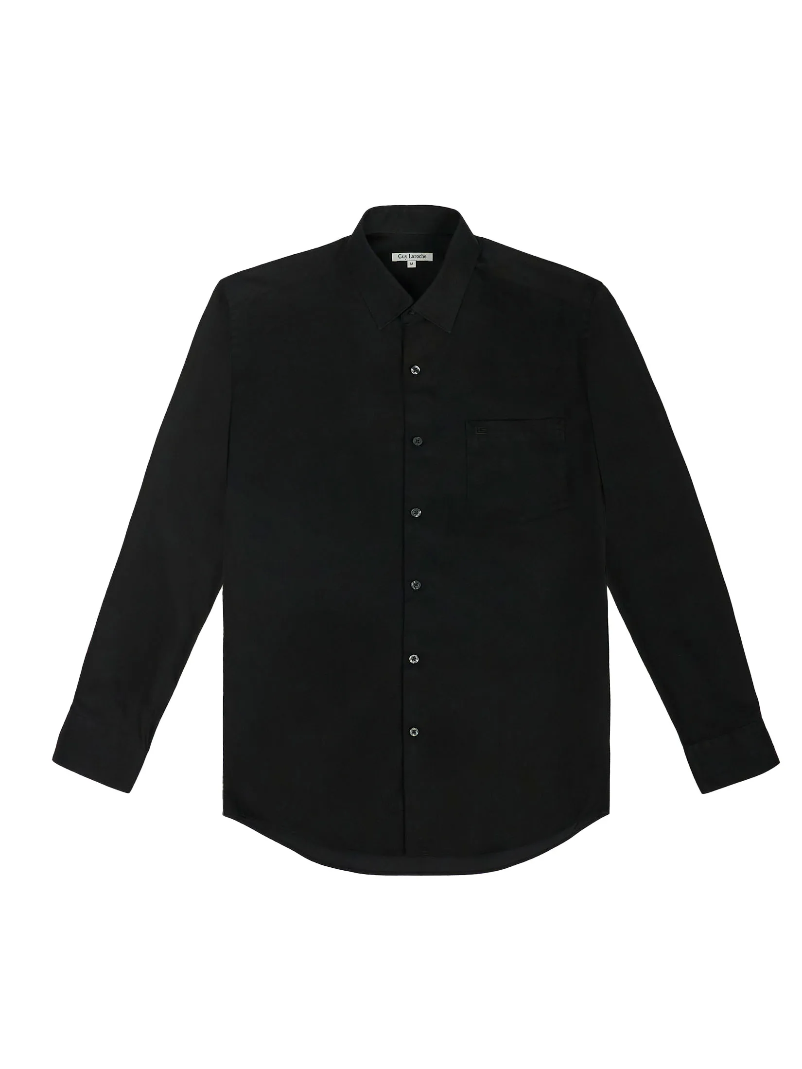 GUY LAROCHE MENWEAR Men s Shirt Long-Sleeve Black Slim Fit, Model BAB6200W5BL
