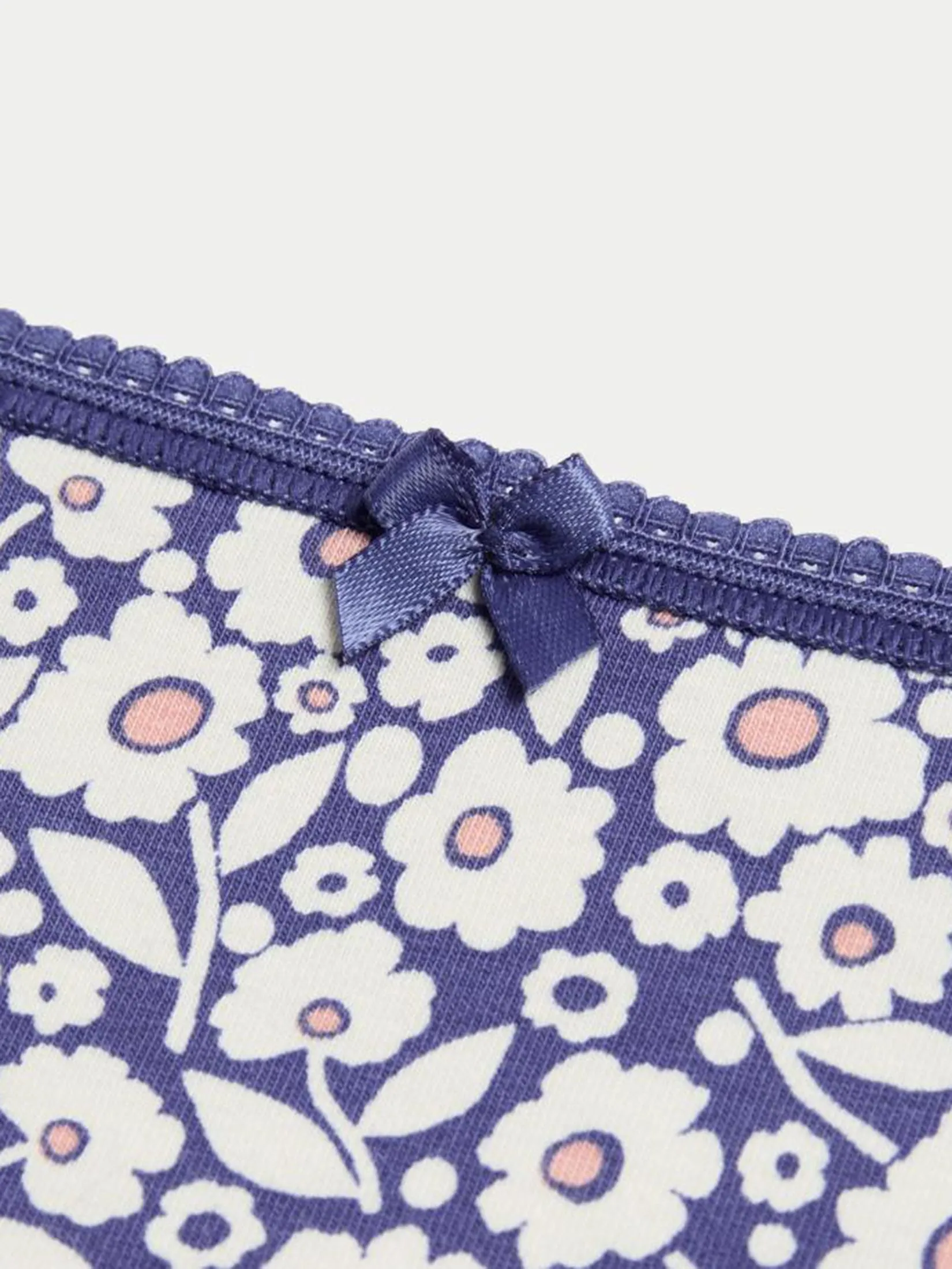 MARKS & SPENCER Women Full Briefs Cotton Lycra Print Pack 5 Pcs Multi-Color