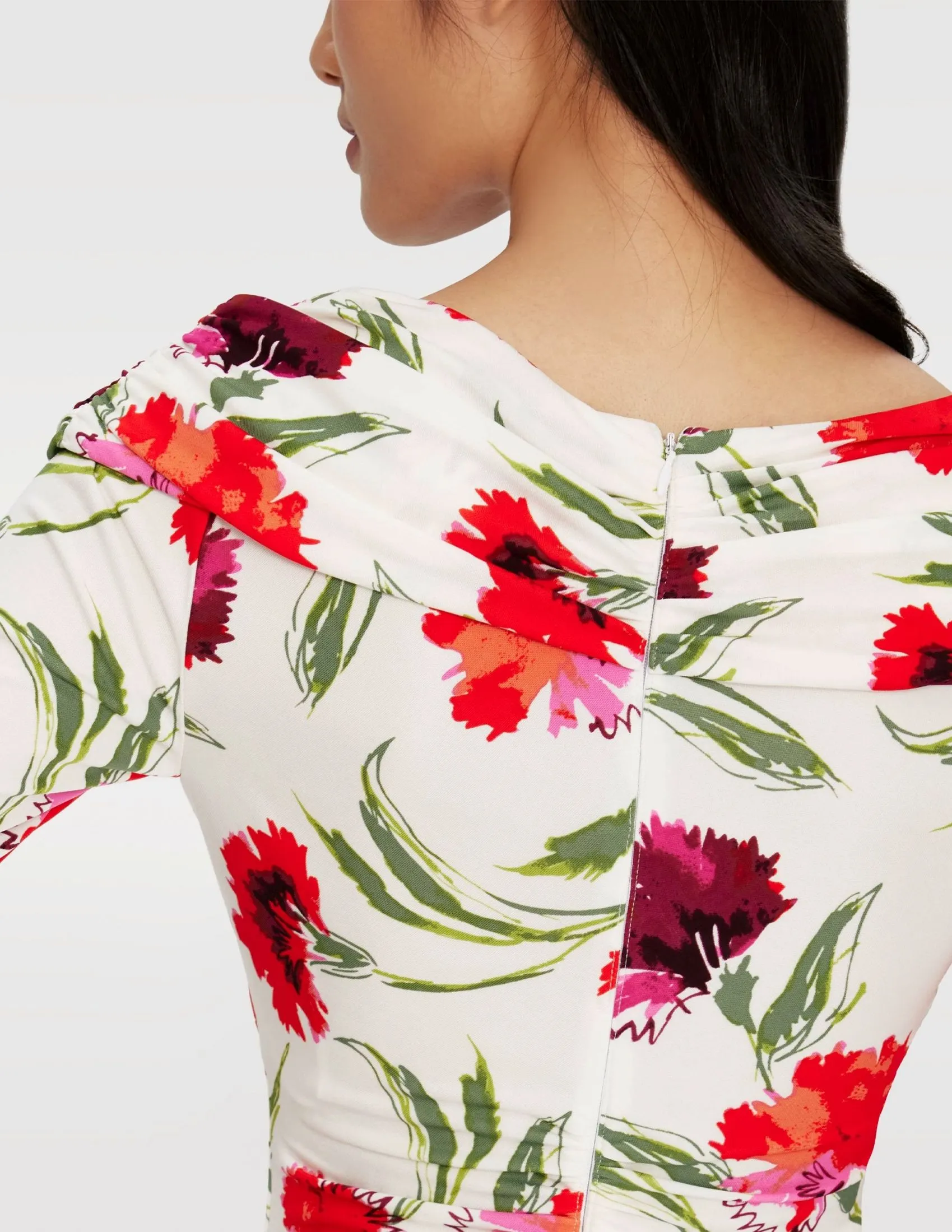 DIANE VON FURSTENBERG DVF JIM DRESS DIANTHUS LARGE MED RED