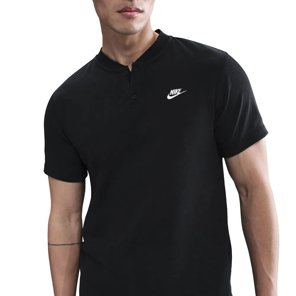 NIKE Men T-Shirt Club Henry Black - NI083AP244EMTH