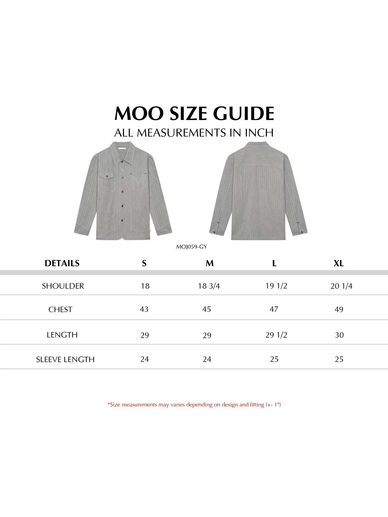 MOO [MOO 5/25] 
Signature Striped Jacket Gray
