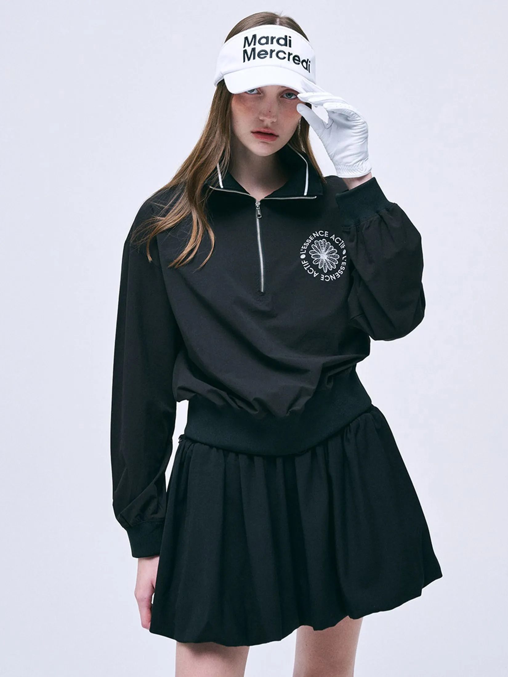 MARDI MERCREDI ACTIF Windbreaker High-Neck Zip-Up Actif Emblem F