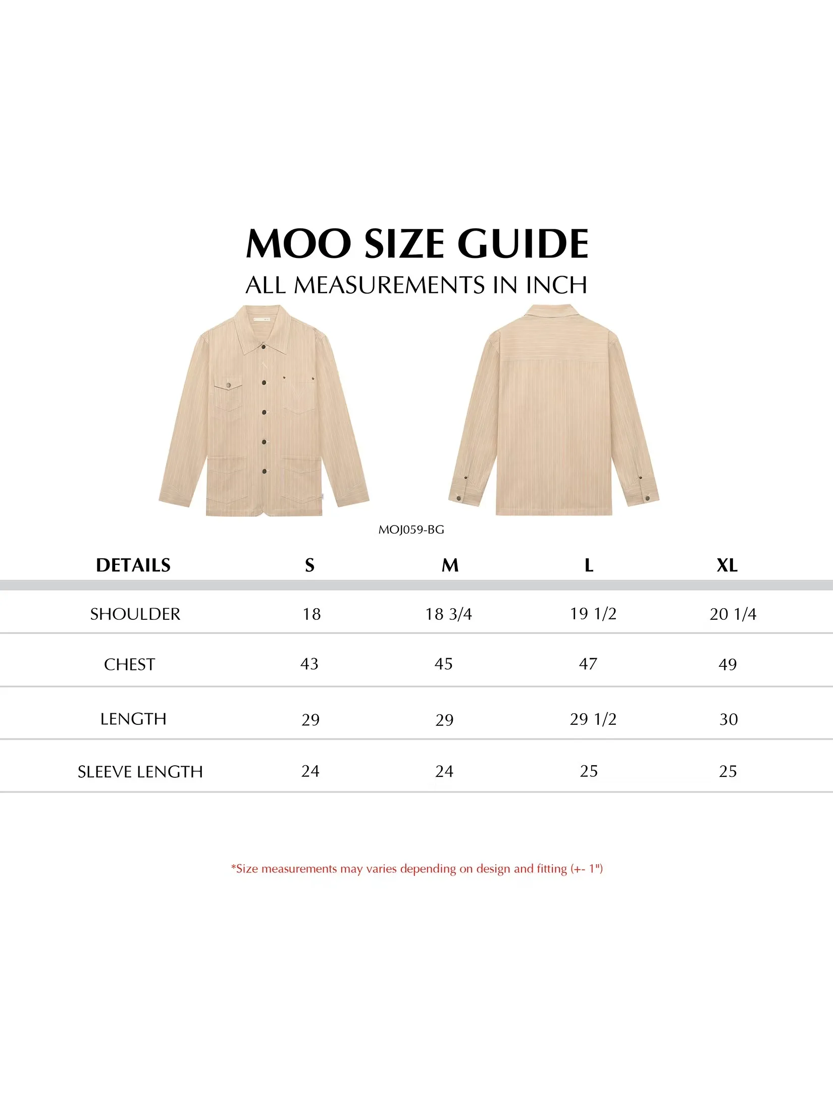 MOO [MOO 5/25]  Signature Striped Jacket Beige