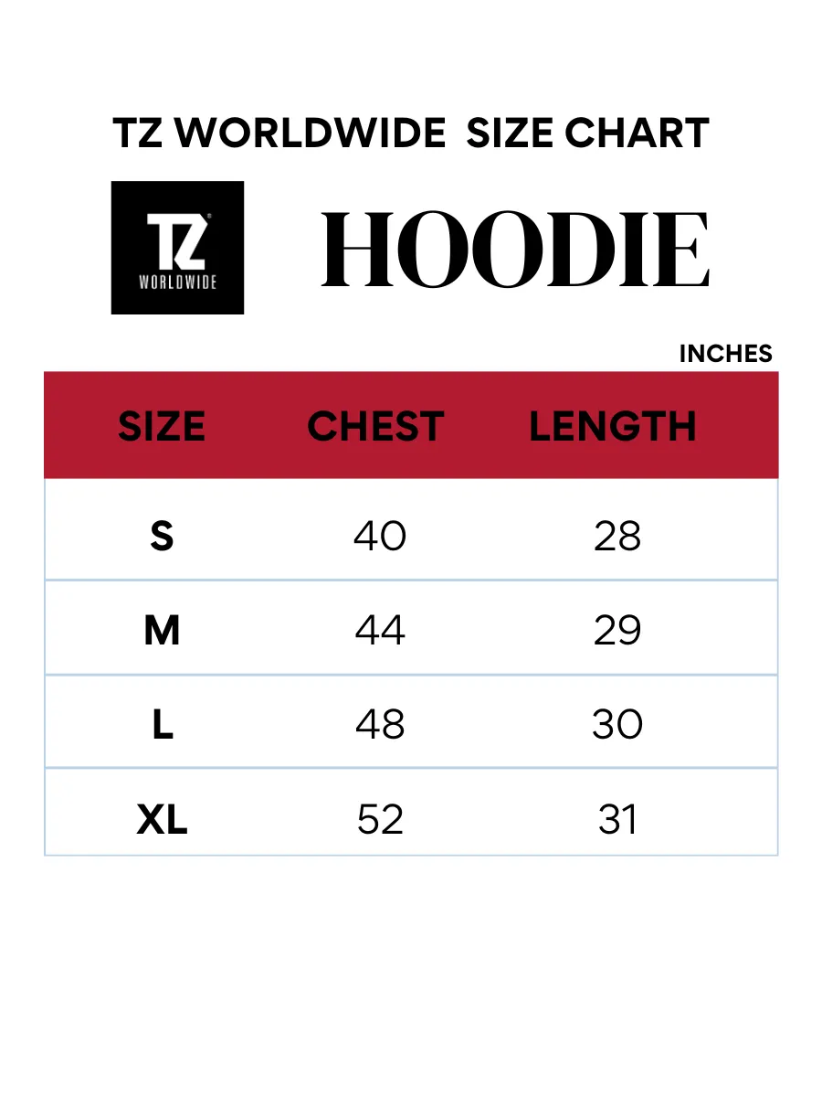 TZ WORLDWIDE Men HOODIE TZ I FEAR NO EVIL White/BLACK