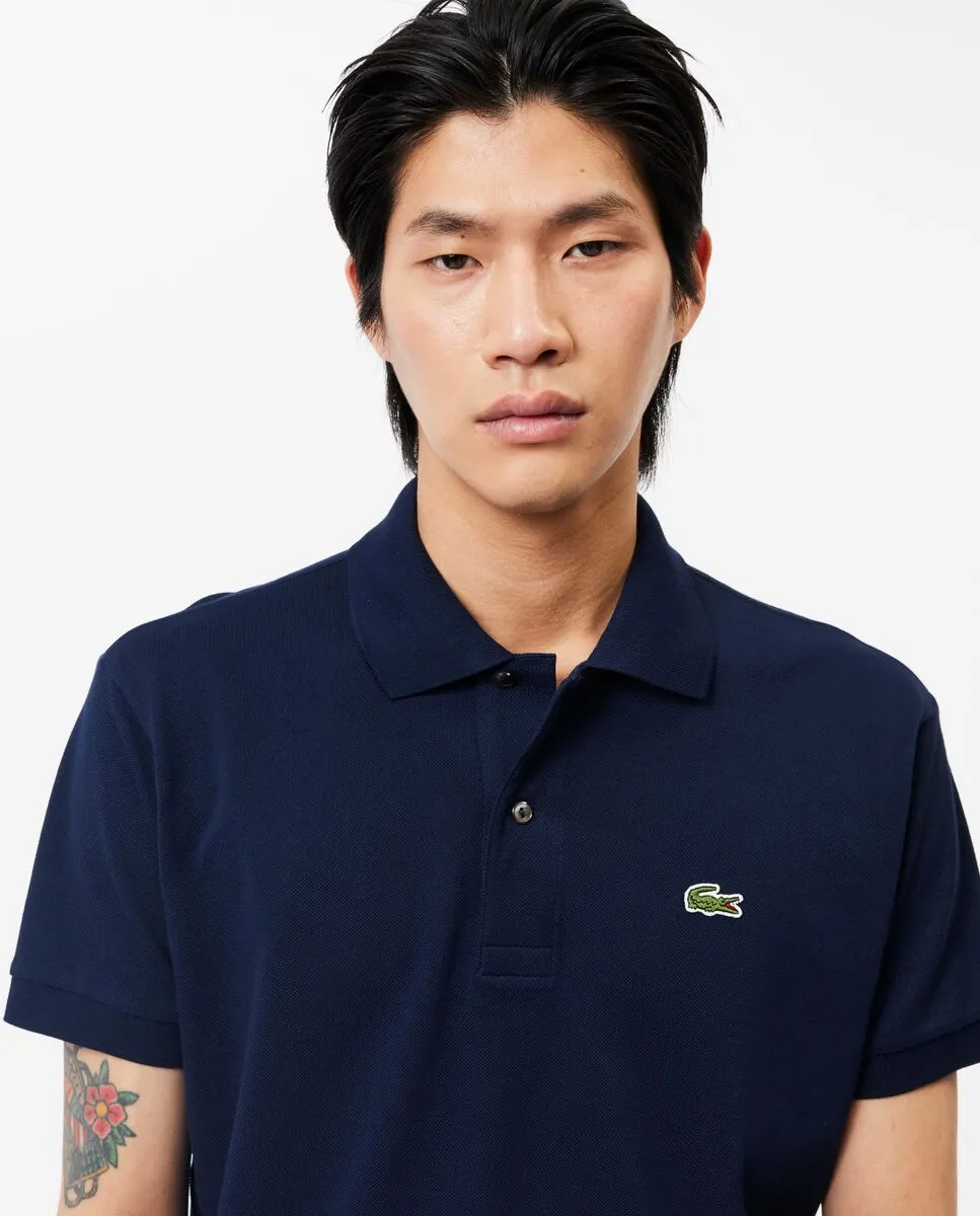 LACOSTE Original L.12.12 Petit Piqu  Cotton Polo Shirt Navy Blue