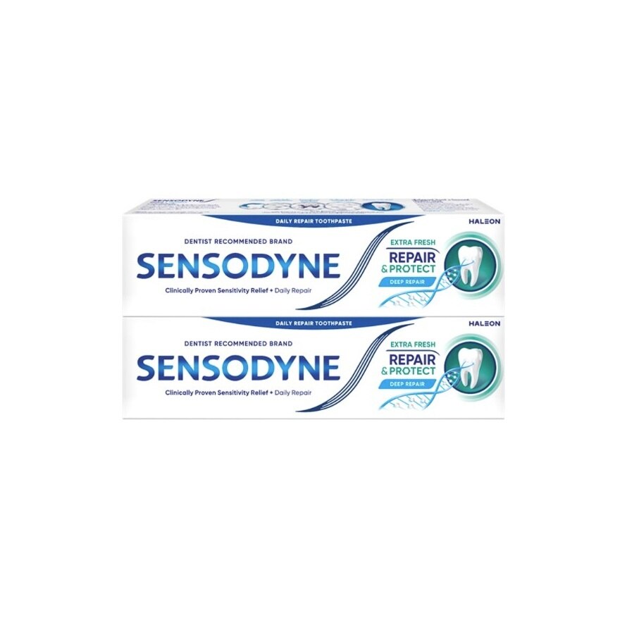 Sensodyne Toothpaste Repair  Protect Extra Fresh 100 G. Twin Pack - White