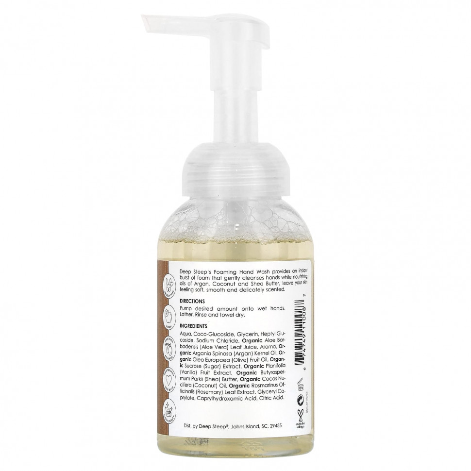 Deep Steep, Пенящееся мыло для рук, коричневый сахар и ваниль, 237 мл (8 жидк. Унций)