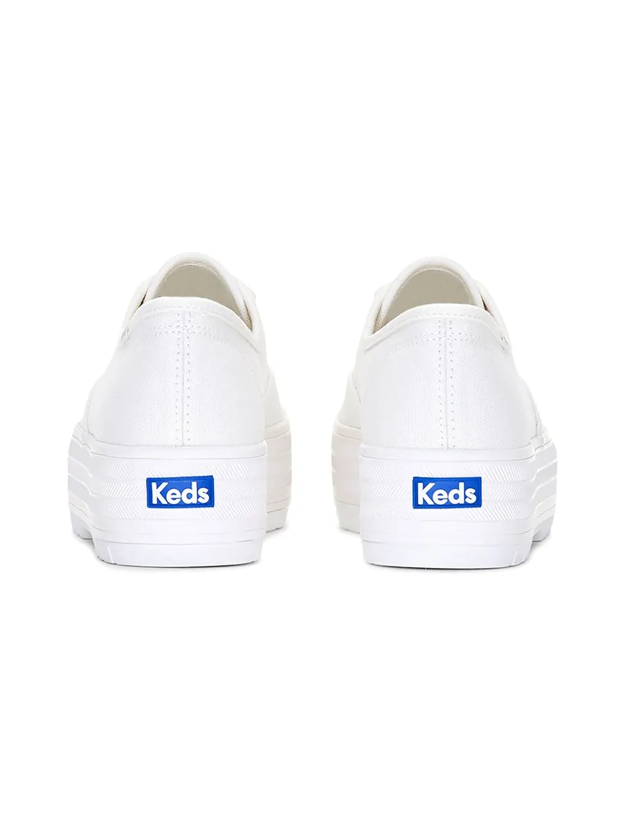 KEDS Women The Platform Lug Canvas Off White