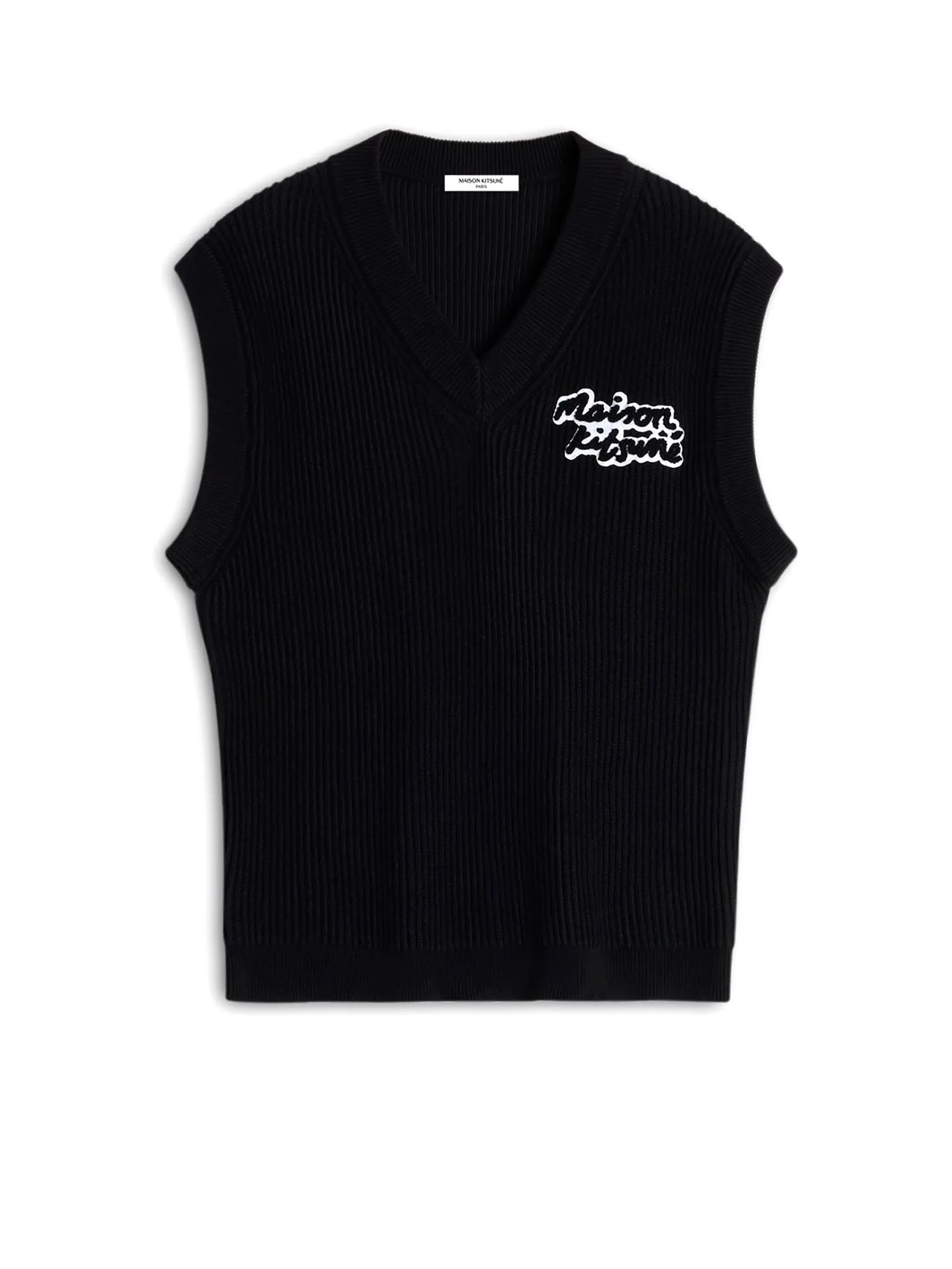 MAISON KITSUNÉ Men Vest Maison Kitsune Handwriting Black