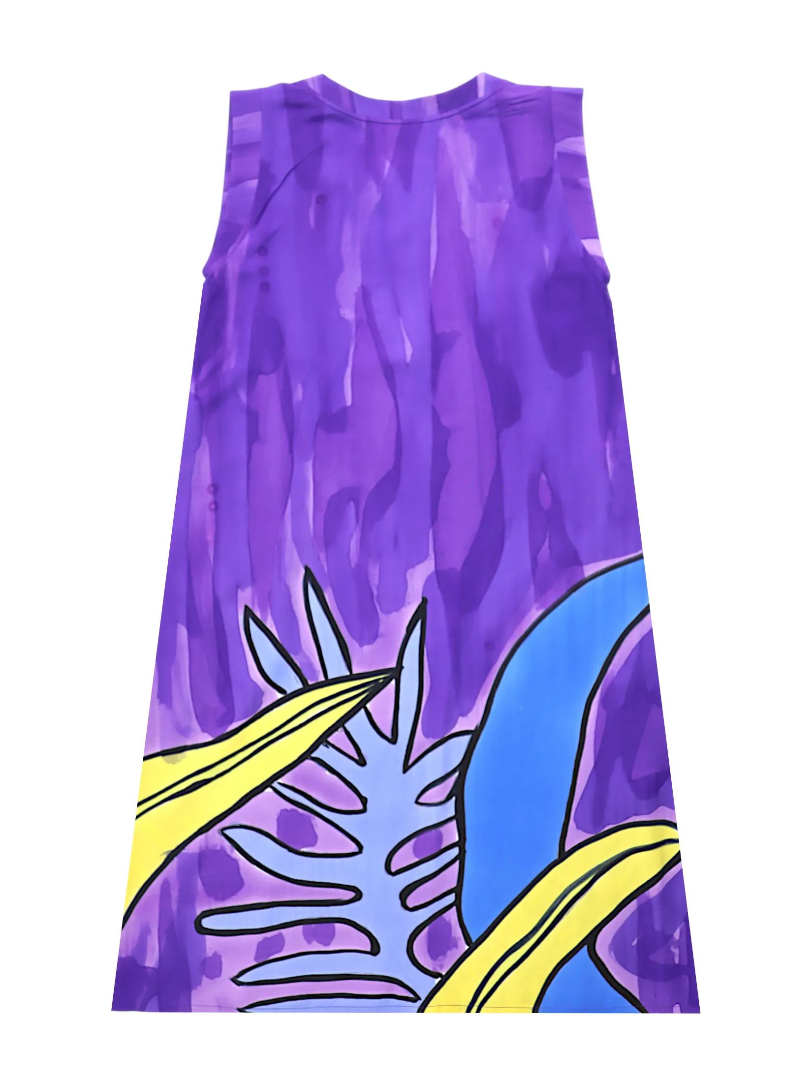 YODYOKO Woman Sleeveless Dress - Purple : Night Blooming Vanda