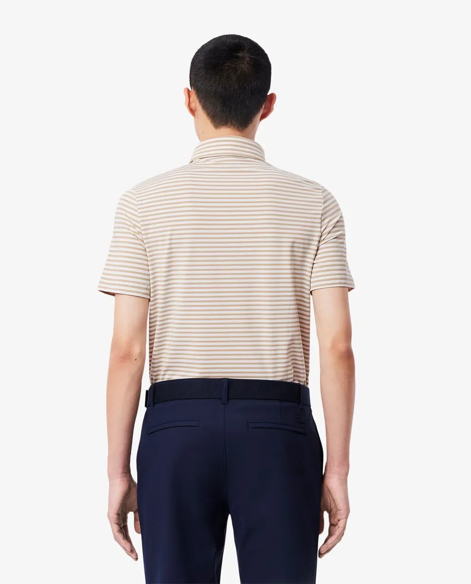 LACOSTE Regular Fit UV Protect Golf Polo Shirt Beige