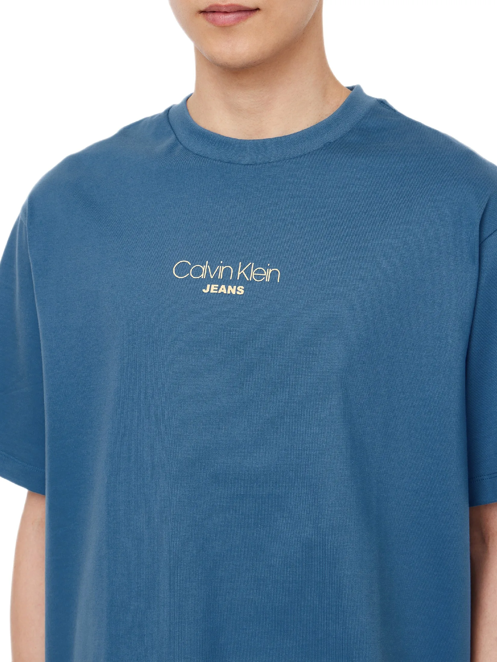 CALVIN KLEIN Men s Relaxed Fit CKJ Graphic Short Sleeve T-Shirt Blue
