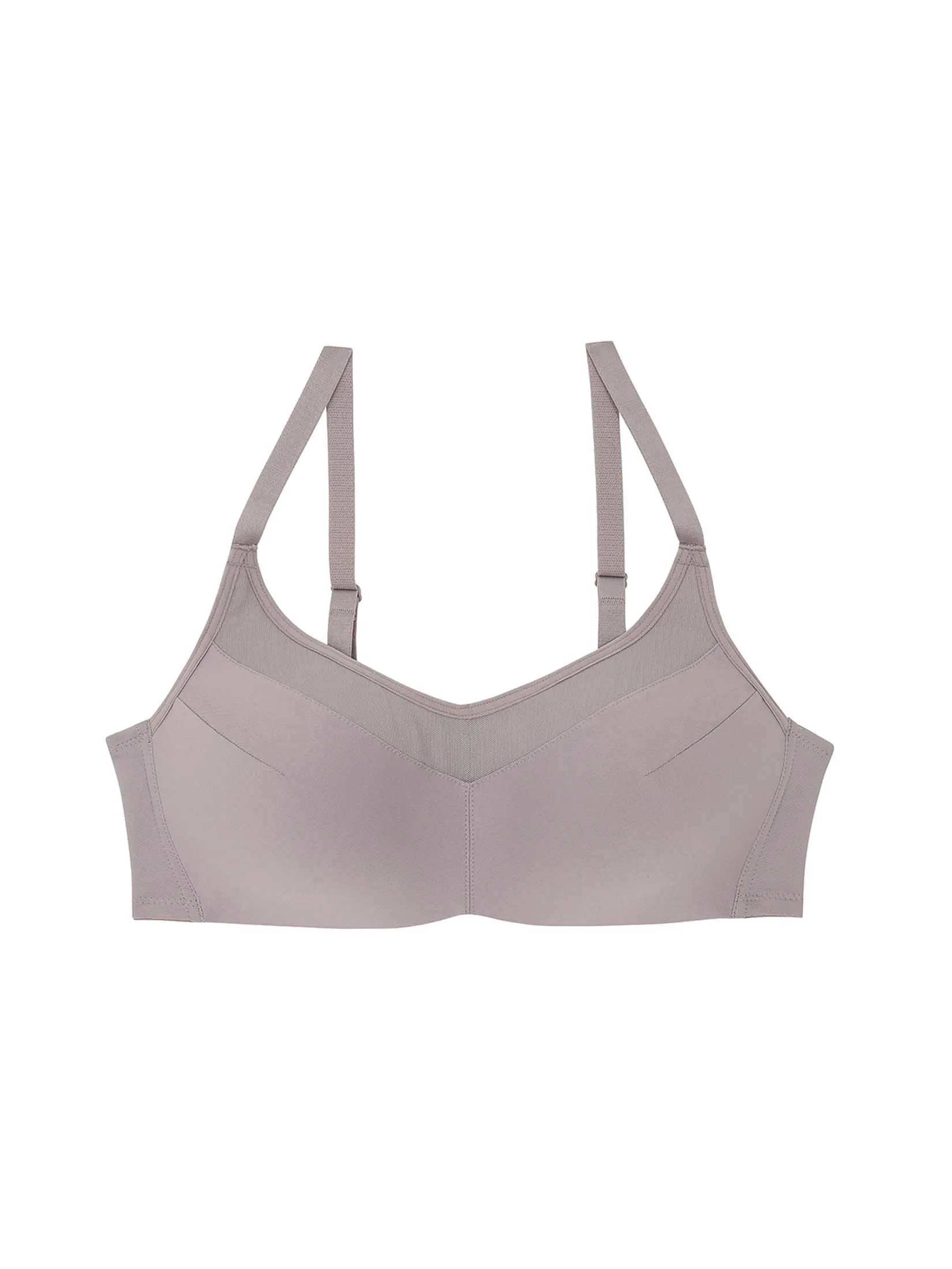 WACOAL Women Surprise Wireless Bra mesh detail style Grey