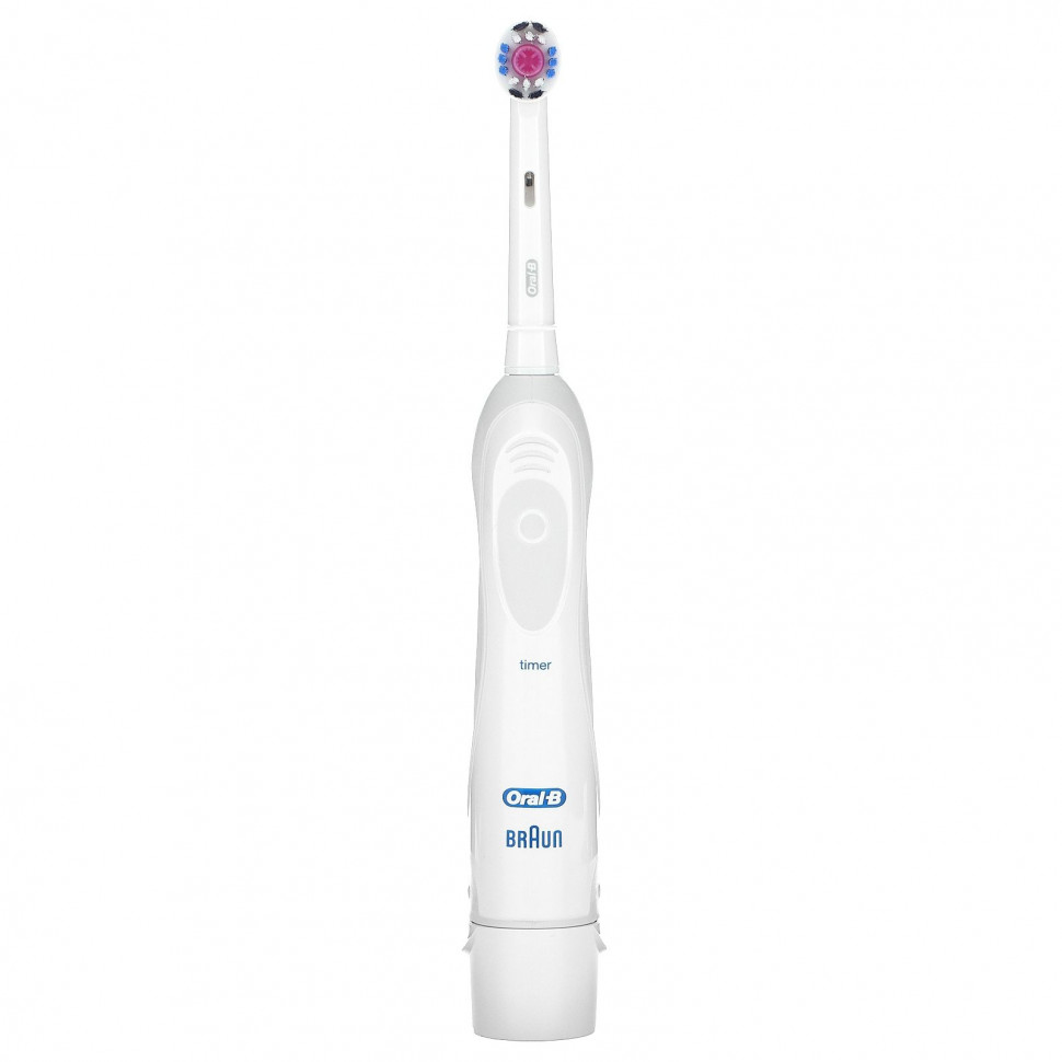 Oral-B, Oral-B 3D White Brilliance Whitening Battery, зубная щетка, белая, 1 зубная щетка