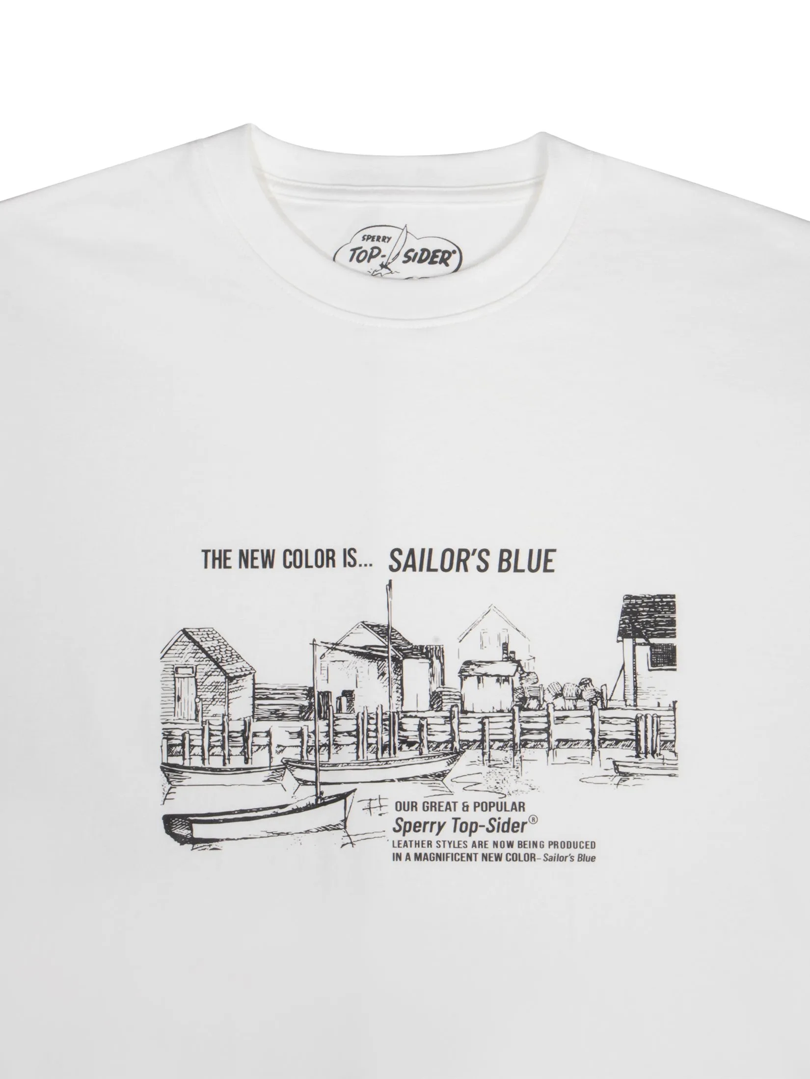 SPERRY MEN WHITE HERITAGE TEE (SAILOR'S BLUE)