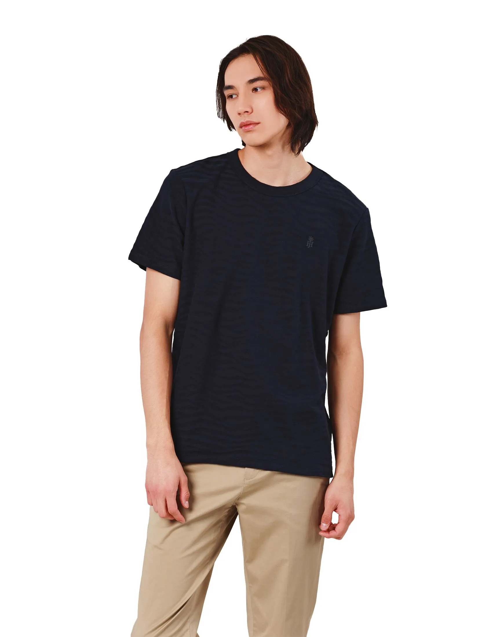 JOHN HENRY Men's T-Shirts (Slim Fit) Rejuvenate Vacation Navy Size - L