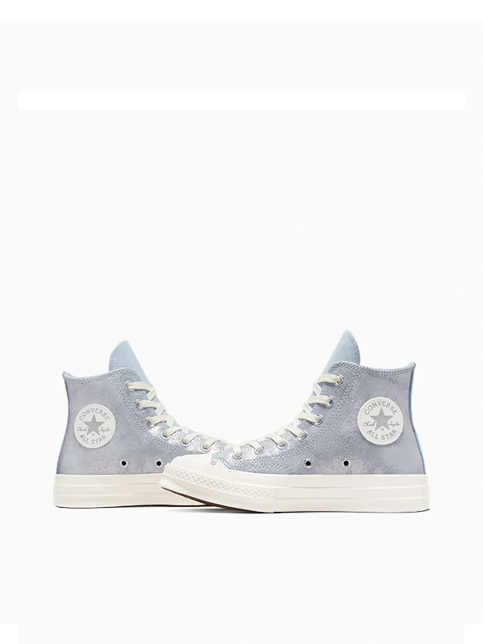 CONVERSE Women Sneakers Chuck 70 Pretty Patina Hi Silver/Blue