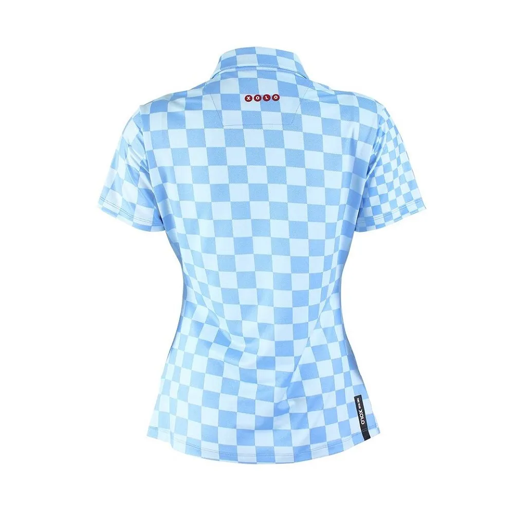 XOLO Light Blue CHECKERED POLO (040065)