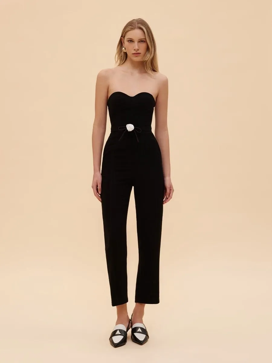 ASV ( SS24 )Carmen Bustier Women Jumpsuit Black