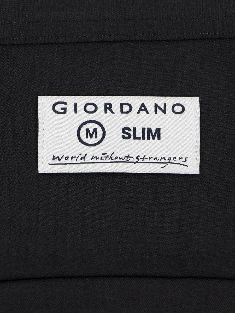 GIORDANO Men's Twill Easy Care Shirts Black