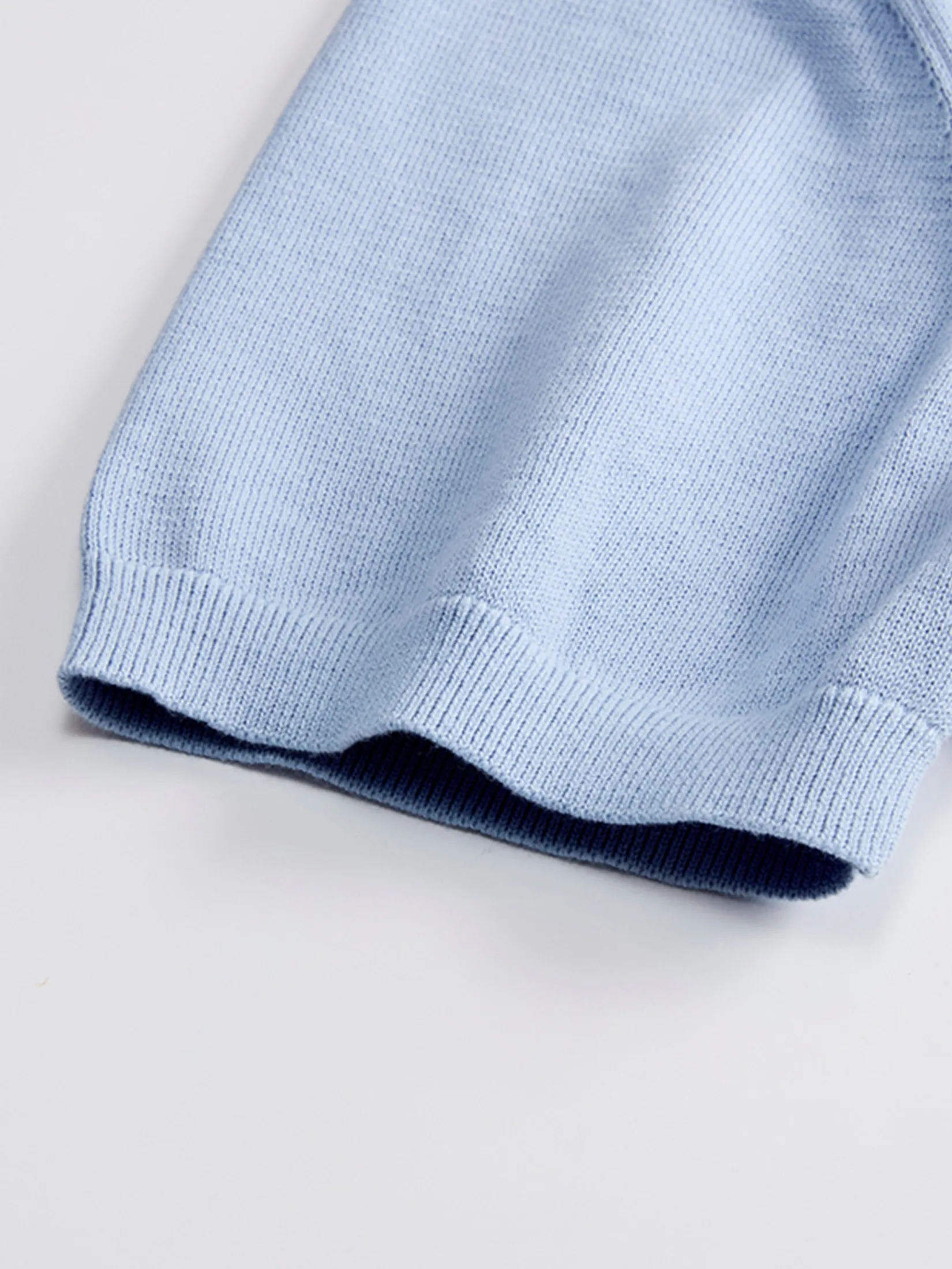 GIORDANO Men's Online Exclusive Soft Knit Polo Pullover Sweater (Korea) Sky blue