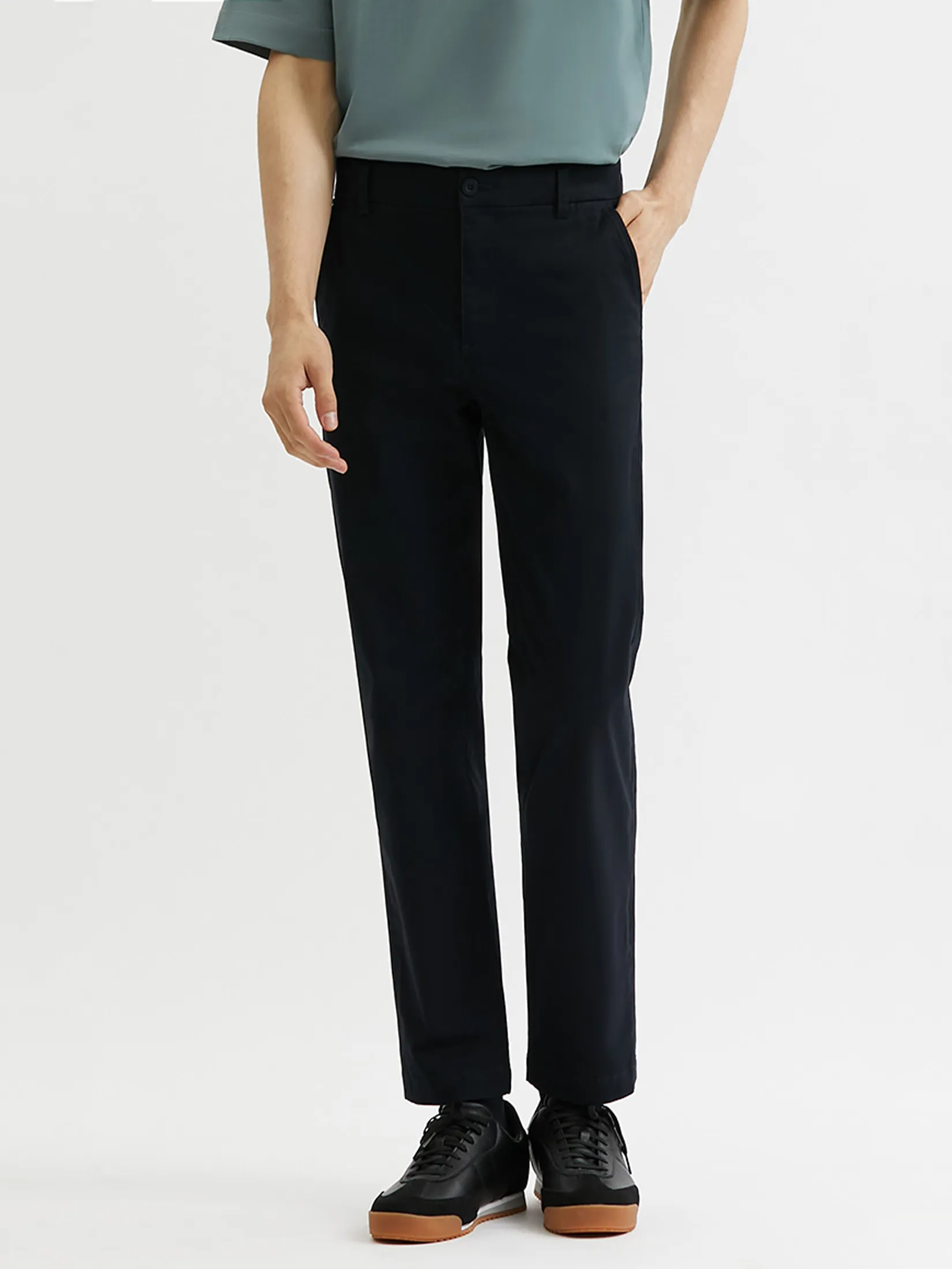 DAPPER Men Slim-Fit Comfort Chino Pants Navy