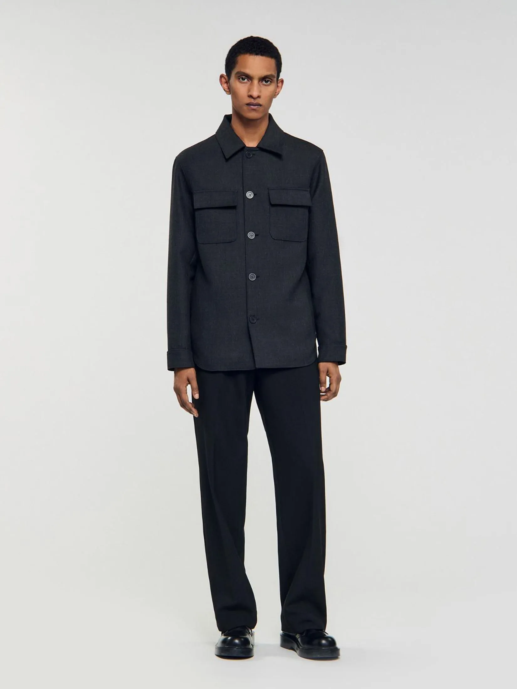 SANDRO Wool Overshirt
