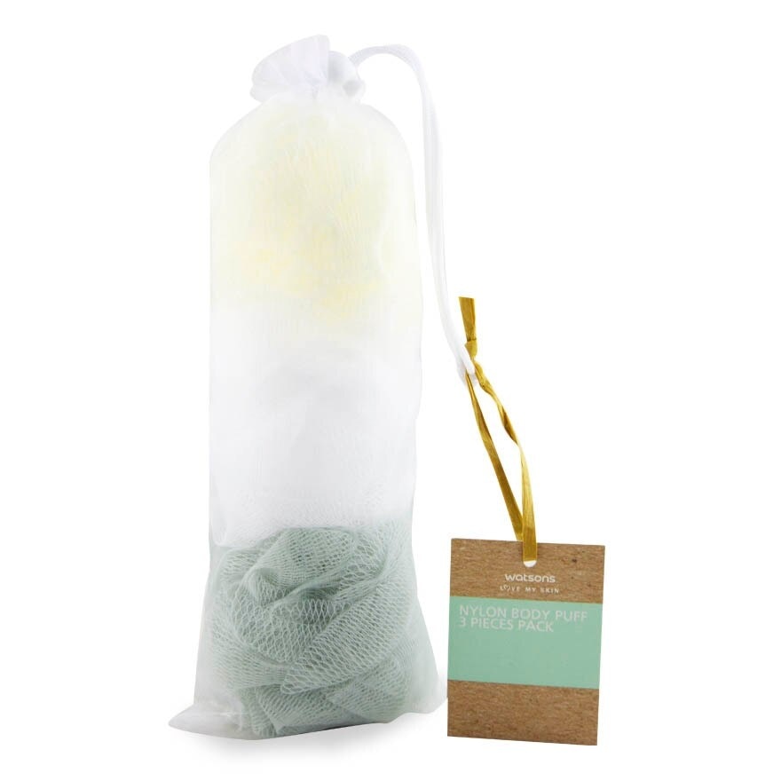 Watsons Nylon Body Puff Pack 3s
