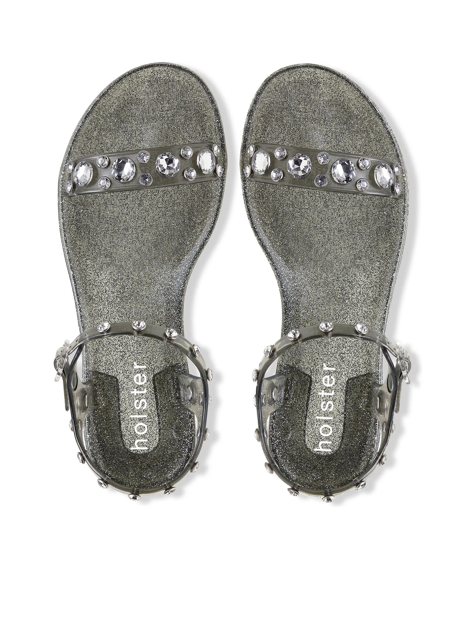 HOLSTER Women Sandals Glitz Glitter Pewter