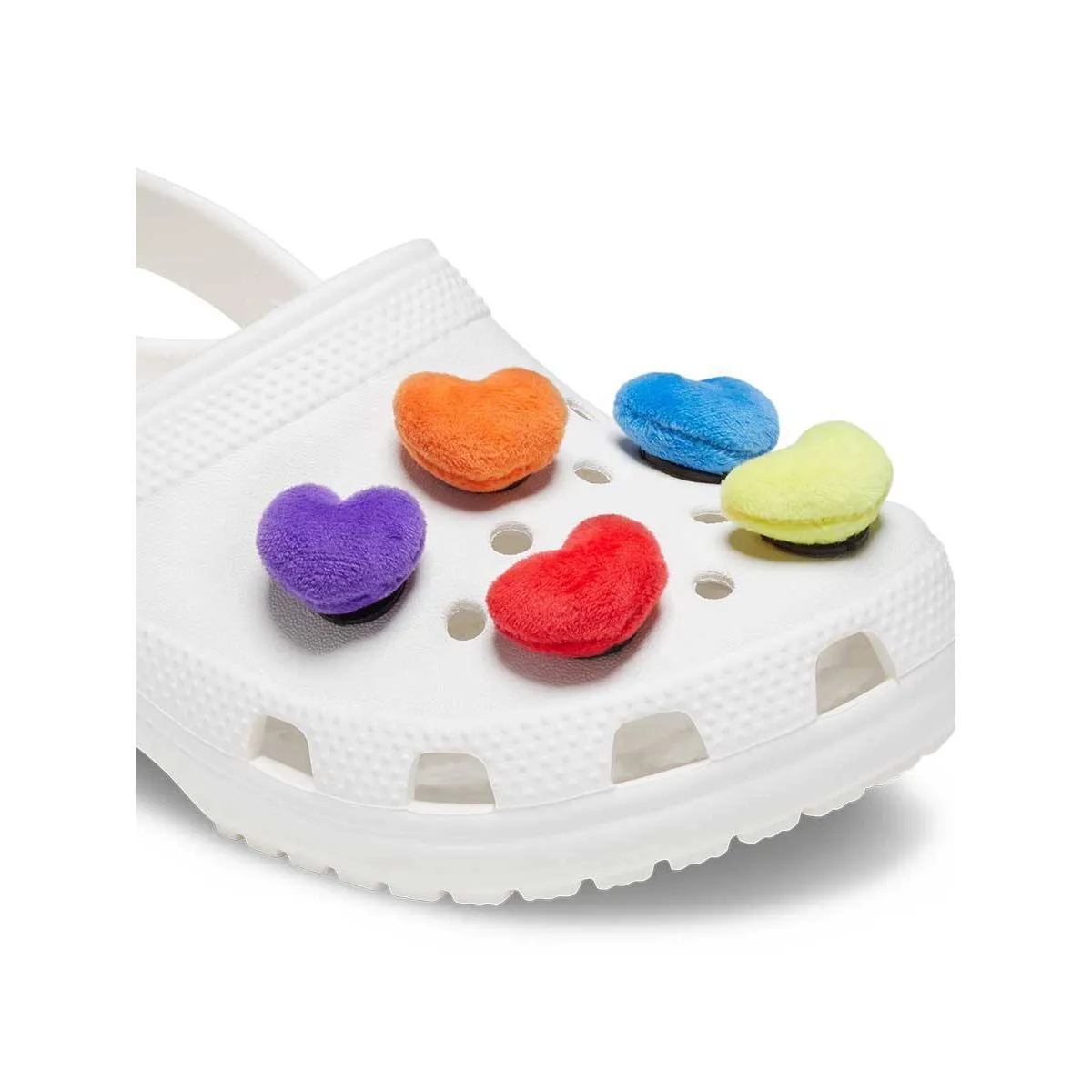CROCS Jibbitz Shoes Charm Fuzzy Heart 5-Pack Multi Color - CR024AC743DITH