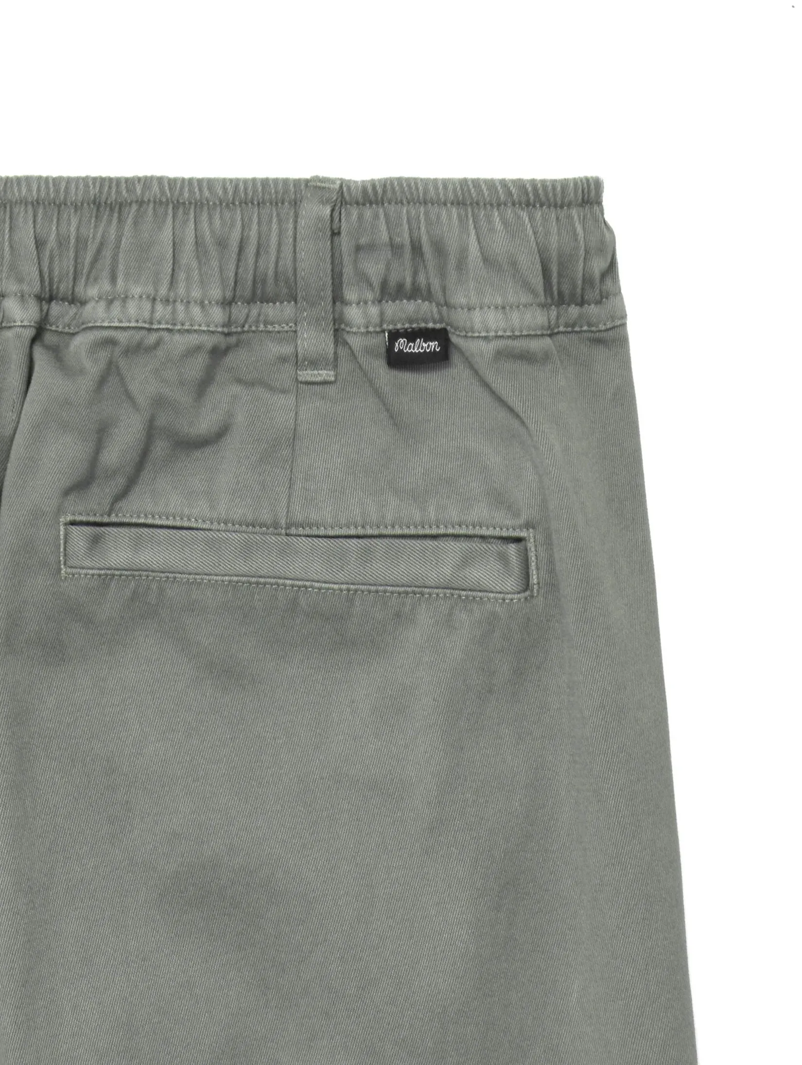 MALBON GOLF WASHED COTTON TWILL CROPPED CHINO PANT IN SAGE