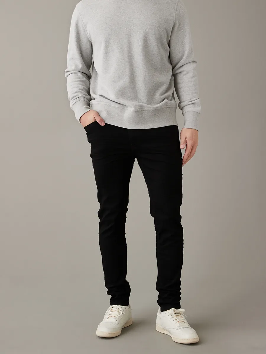 AMERICAN EAGLE MEN BLACK CLEAN SKINNY 001 BLACK