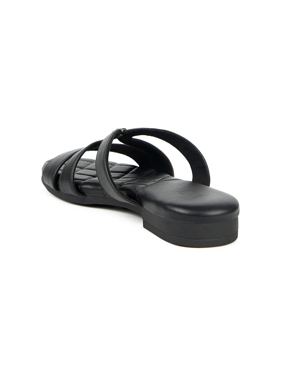 SHU WOWEN  PALETTE SOFT TINY SIGNET SANDALS - BLACK