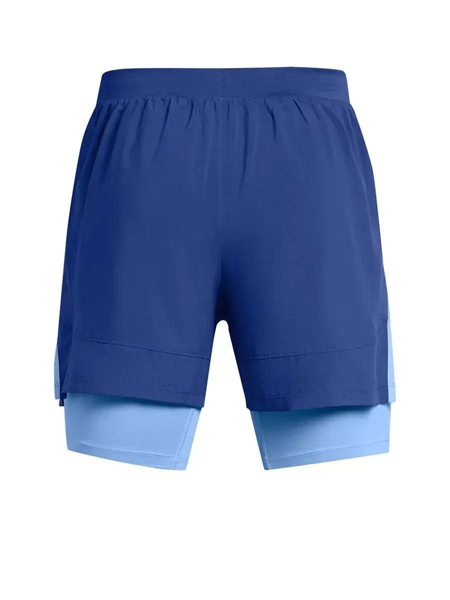 UNDER ARMOUR Men Running Shorts Launch 2-in-1 5" Blue - UN127AP655EATH