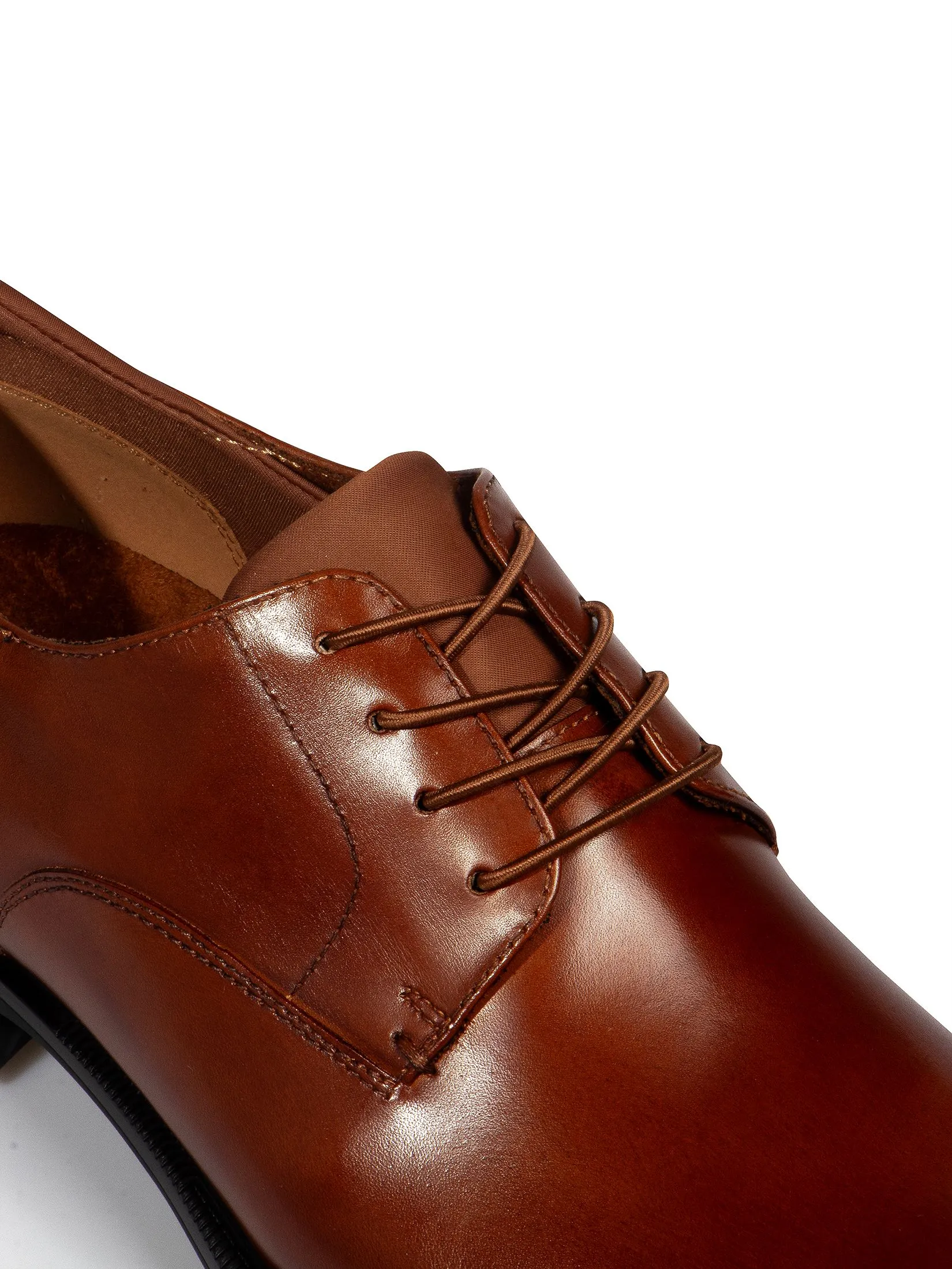 KENNETH COLE MEN DRESS SHOES REBOUNDPOD LACE UP PT / COGNAC