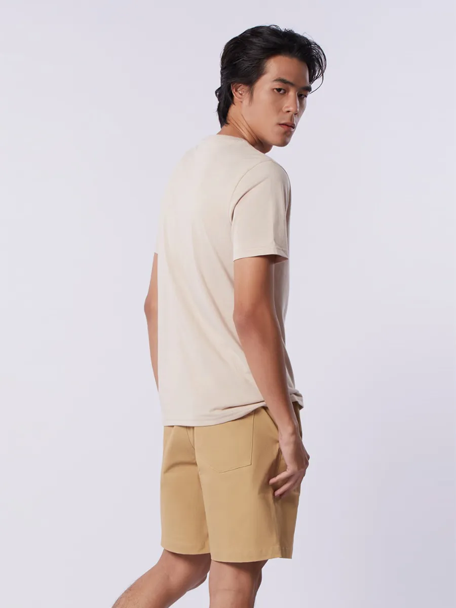 ESP Crew Neck Frenchie Tee Shirt Men Beige