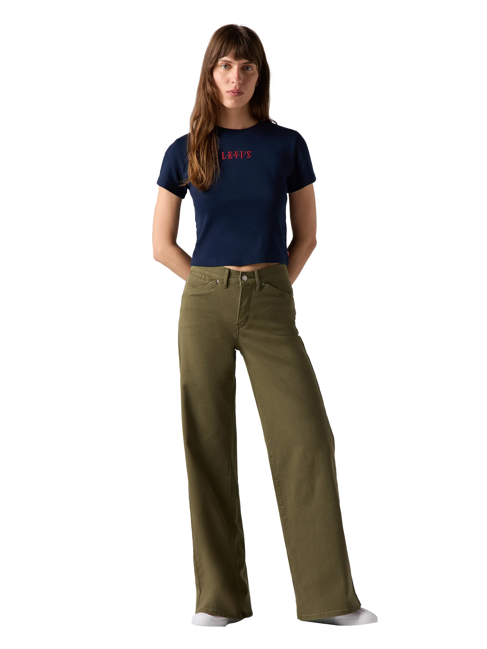 LEVI'S Women's 318 Shaping Wide-Leg Jeans Green