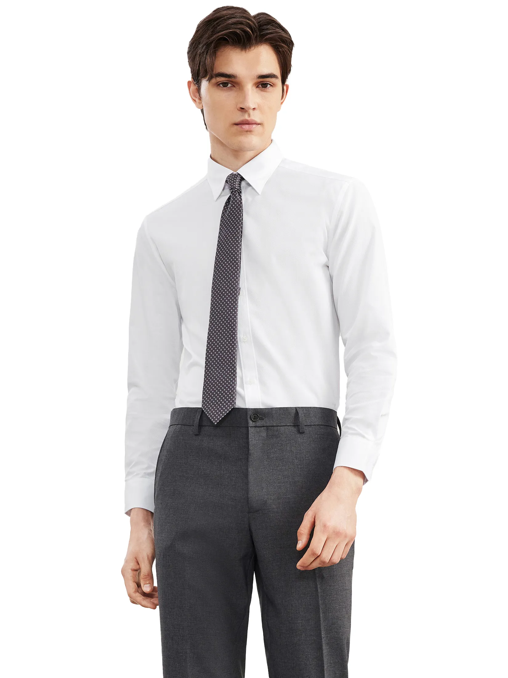 G2000 Men Clothing Wrinkle Free Formal Shirt  Smart Fit - White