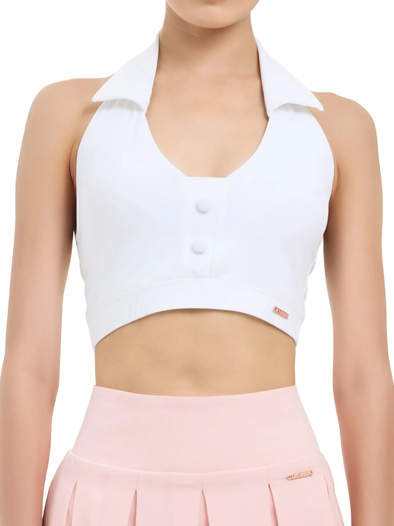 VANESSE White HALTER SPORT BRA (029102) Size - 2XL