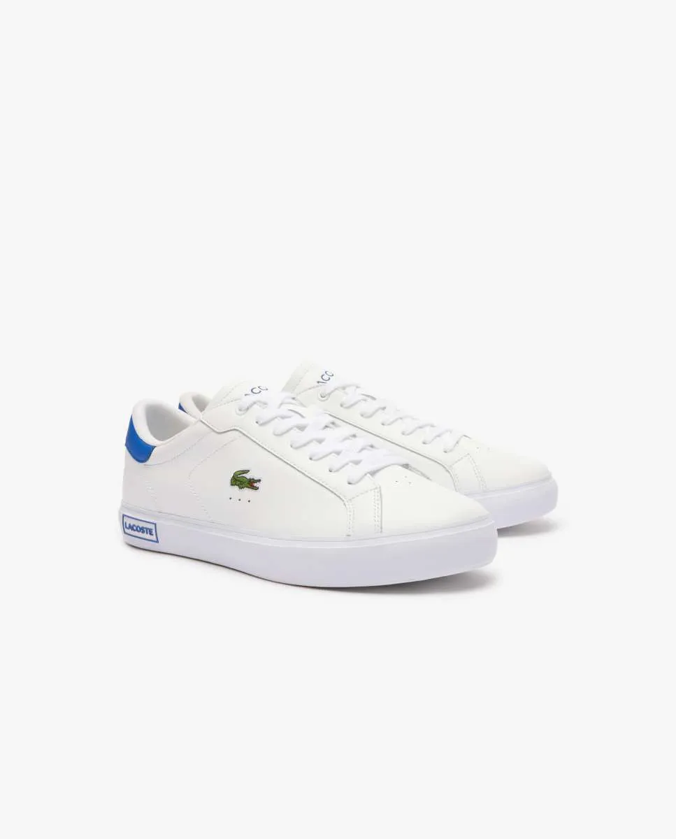 LACOSTE Men’s Powercourt Leather Trainers White