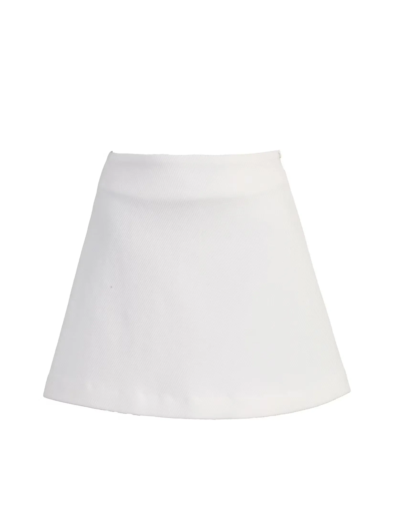 VICKTEERUT Women White A-Line Mini Skirt Size - L