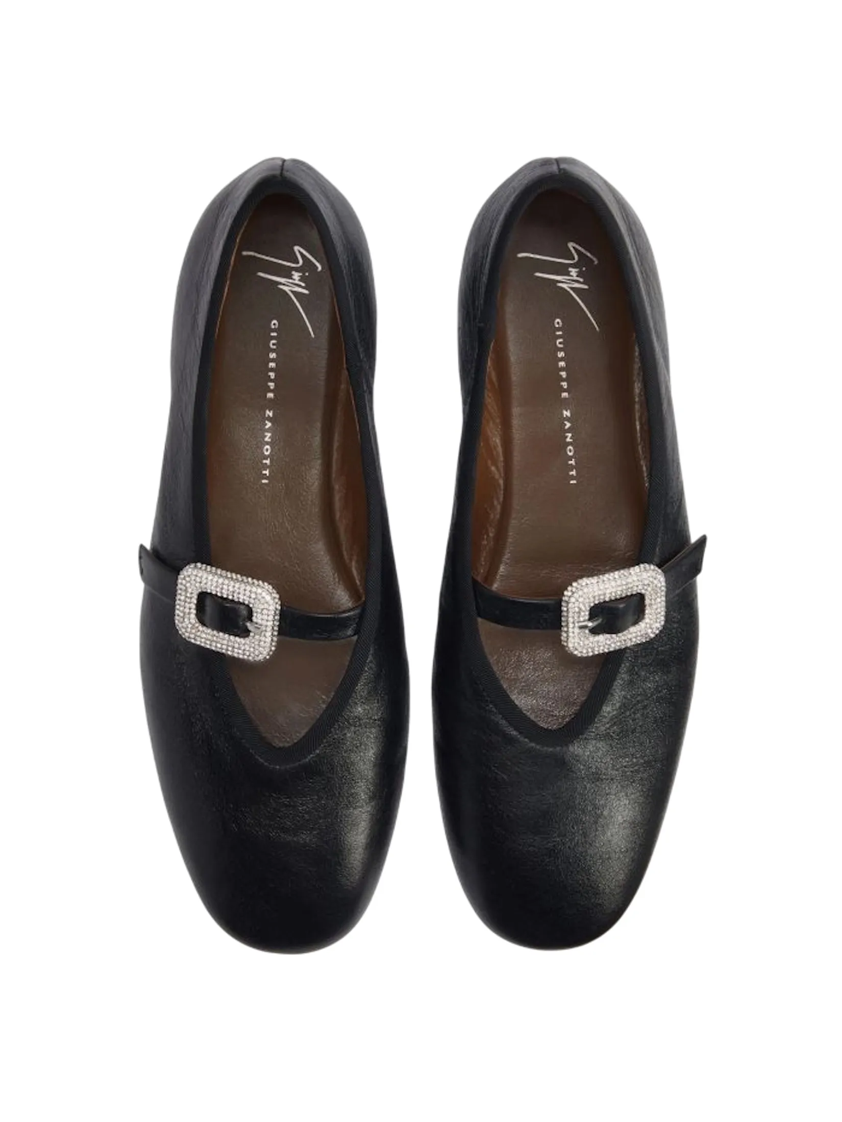 GIUSEPPE ZANOTTI Women Ballets and flats THE GEORGIA BUCKLE NERO