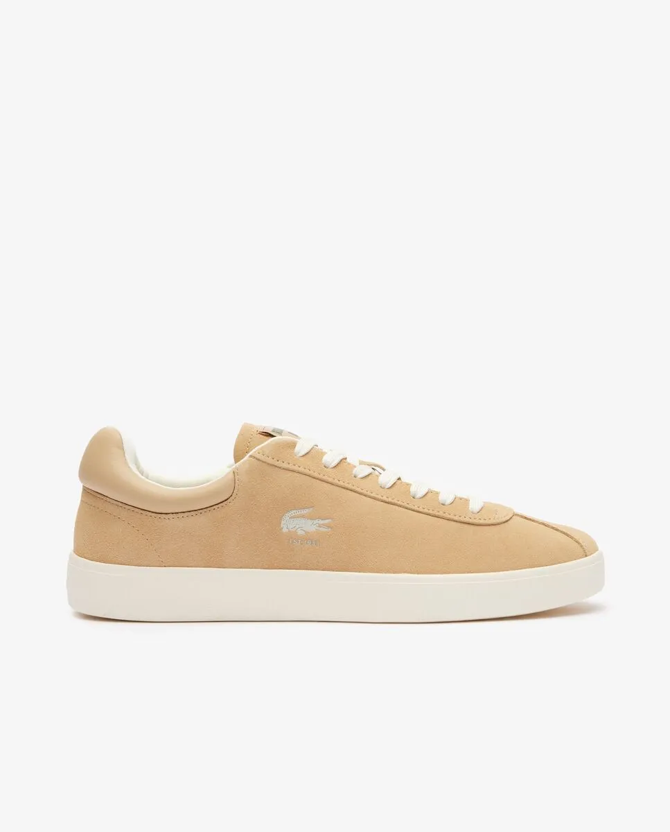 LACOSTE Light Brown Men’s Baseshot Tonal Leather Trainers