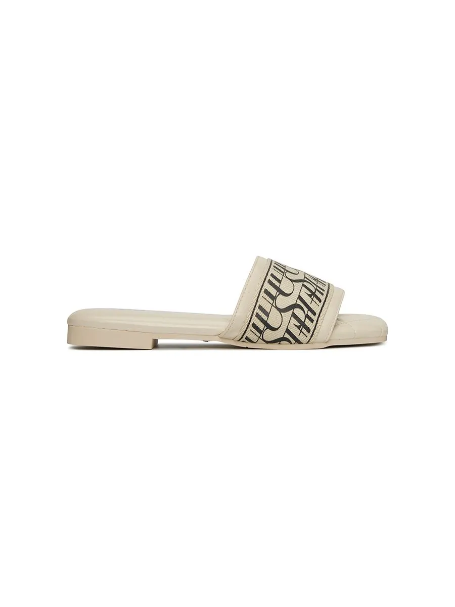 SHU WOMEN- PALETTE SOFT SIGNET ON CANVAS ORIGINAL SANDALS-WHITE CHOC