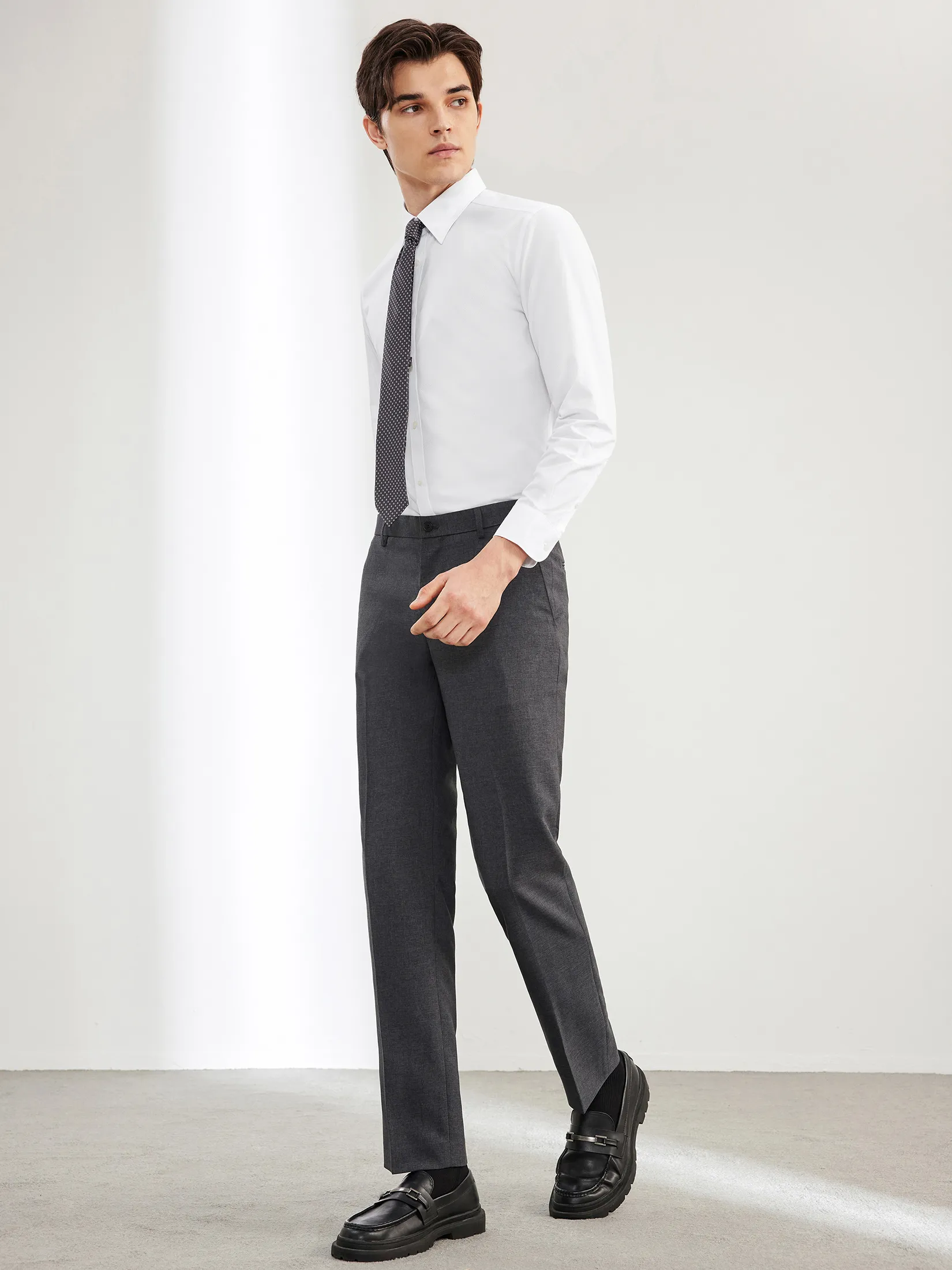 G2000 Men Clothing Wrinkle Free Formal Shirt  Smart Fit - White